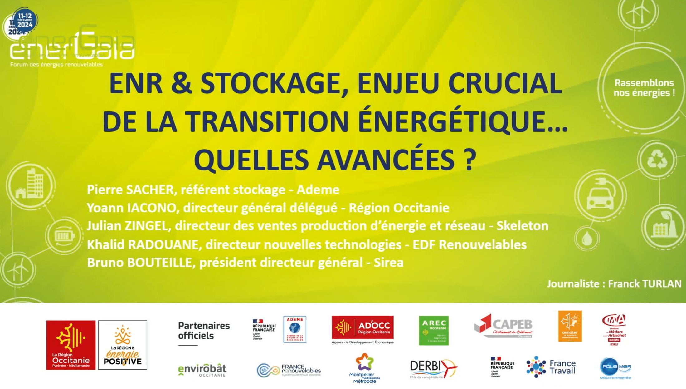 Conférence Forum EnerGaïa 2024 : ENR & stockage, enjeu crucial de la transition énergétique