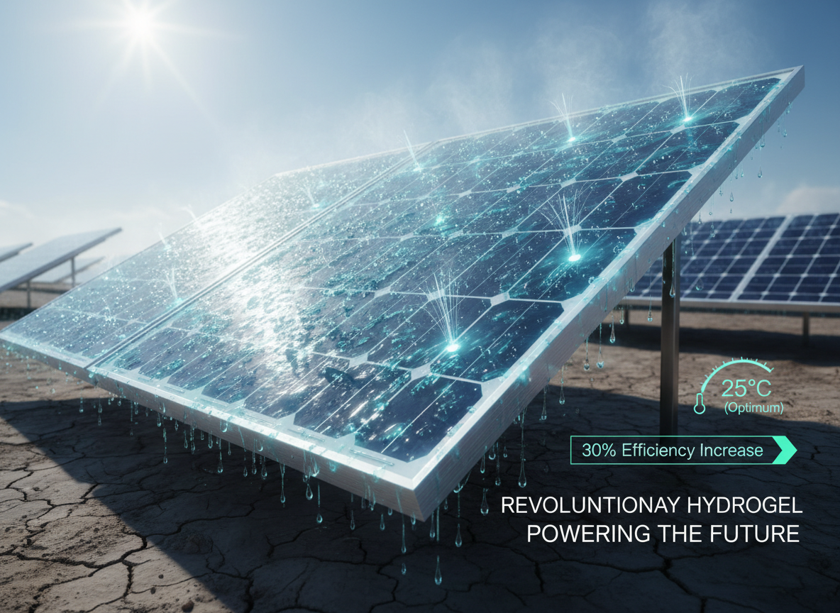 Un hydrogel révolutionnaire pour refroidir les panneaux solaires et booster leur rendement