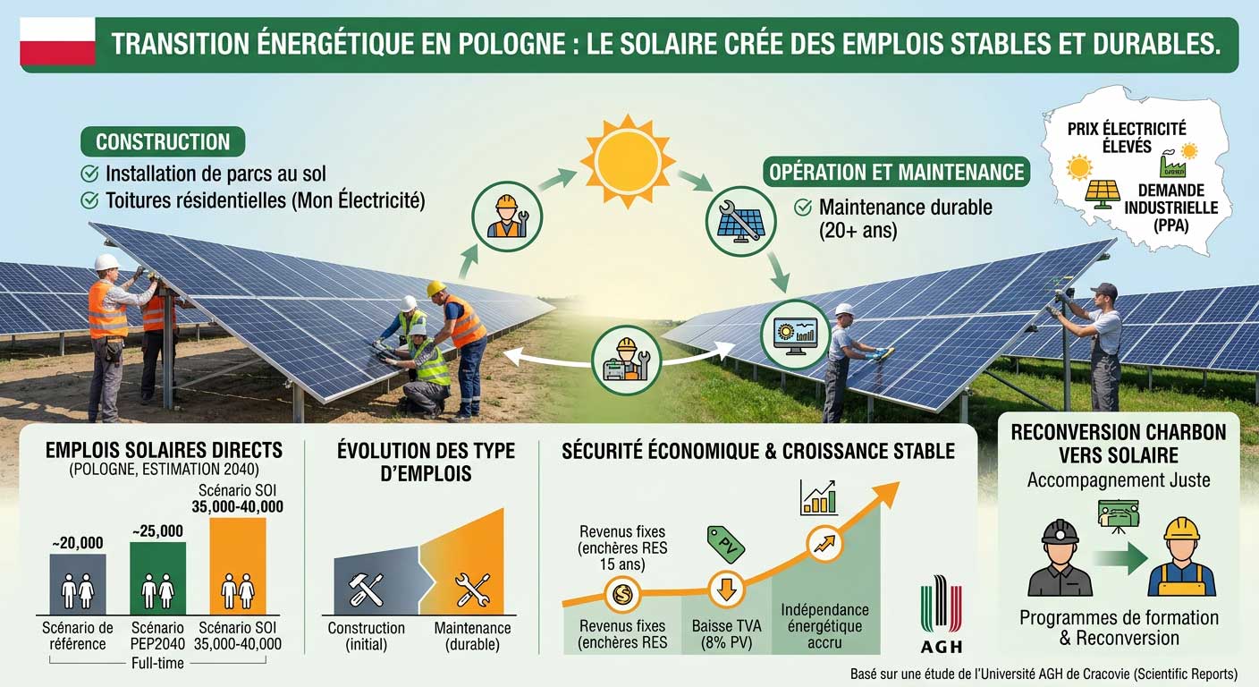Transition énergétique en Pologne : le solaire crée des emplois stables et durables