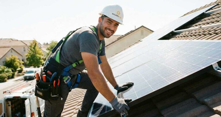 Installation de panneaux solaires photovoltaïques